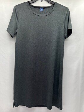 RipSkirt Hawaii Charcoal Gray Short Sleeve T-Shirt Dress M Casual Lightweight